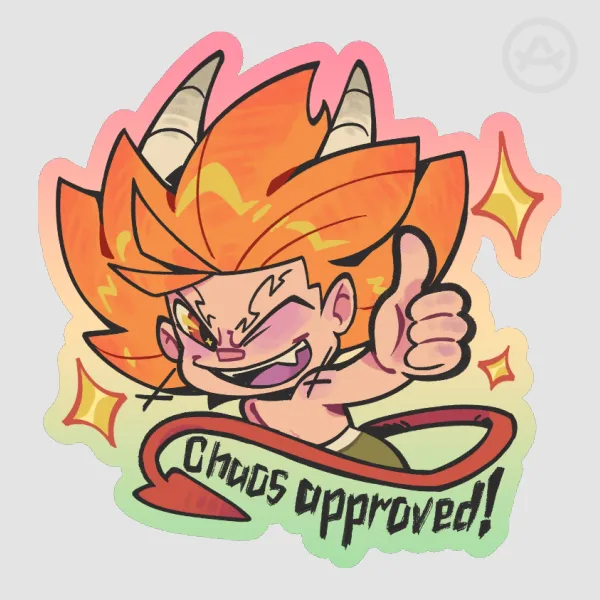 Chaos Approved - Colored Edge Die Cut Stickers