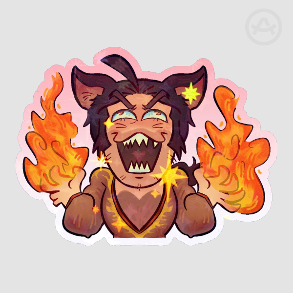 Flambae Kitten Sticker (Dispatch)