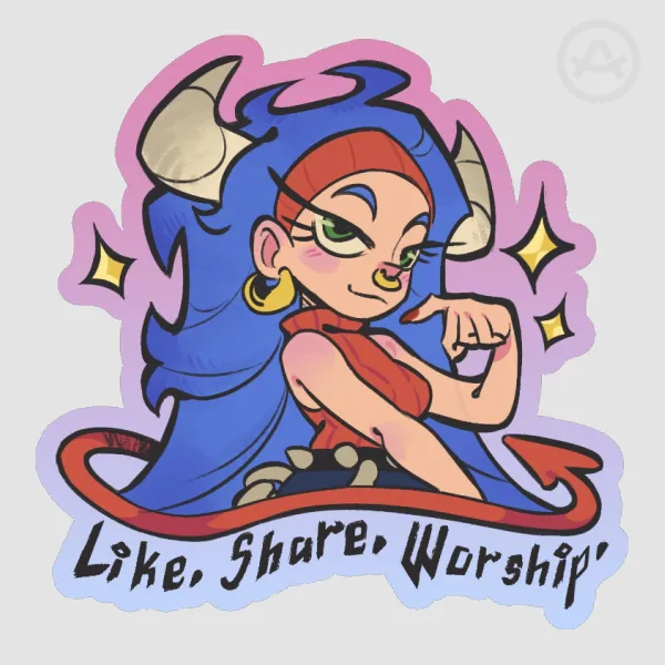 Like, Share, Worship - Die Cut Stickers