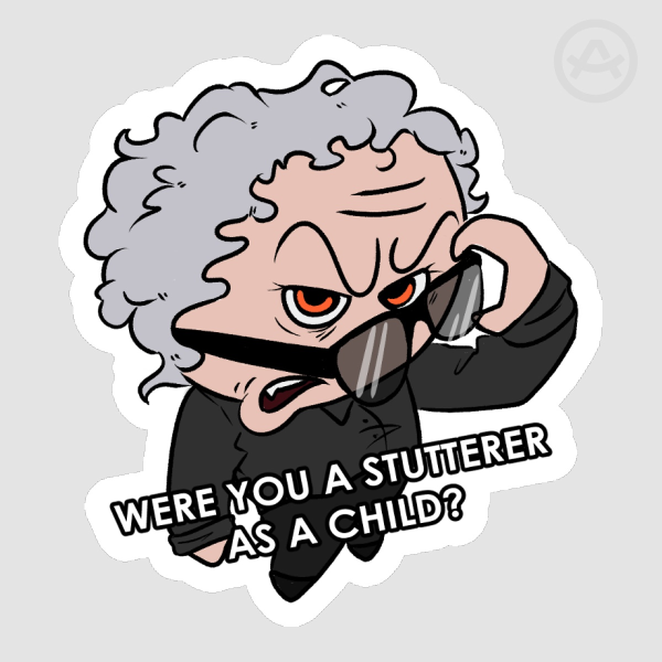 IWTV Daniel Molloy 'Were you a stutterer as a child?' Meme Sticker