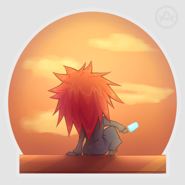 Axel - Sunset (Clear Cut Sticker)