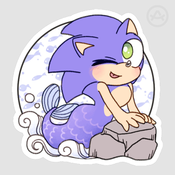 Mermaid Sonic Die Cut Stickers