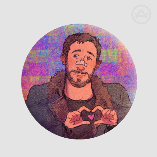 Little Heart Hands K (Plush Badge)