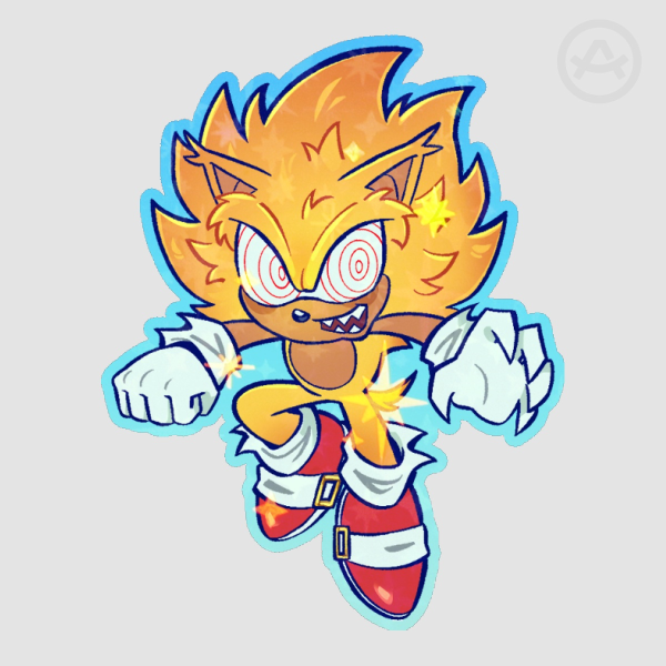Fleetway Super Sonic Holographic Sticker