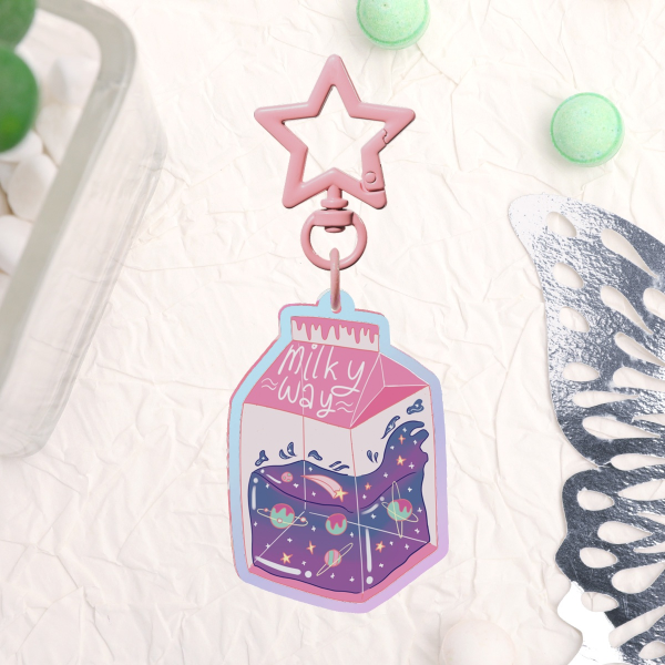 Milkyway Pink Rainbow Acrylic Keychain