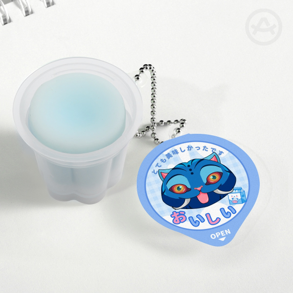 Kpop Demon Hunters Derpy Squishy Pudding Jelly Keychains