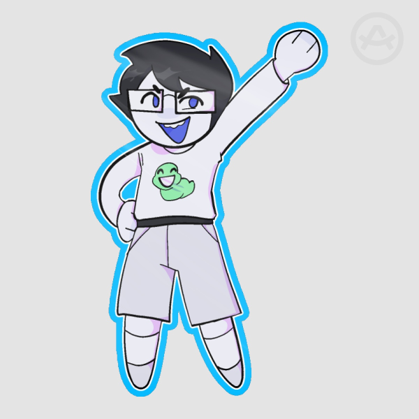 Tiny John Egbert Die Cut Sticker