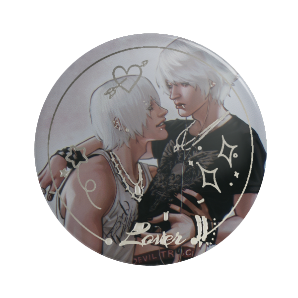 [3D4N] Modern Romance Foil Round Badge
