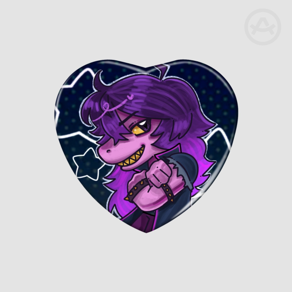 Susie Holo Heart Pin [Deltarune]