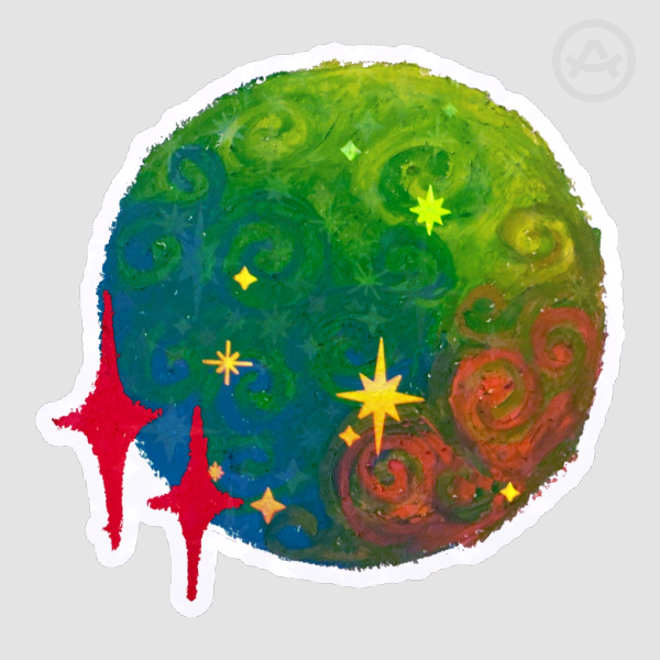 Planet Adrian holo sticker
