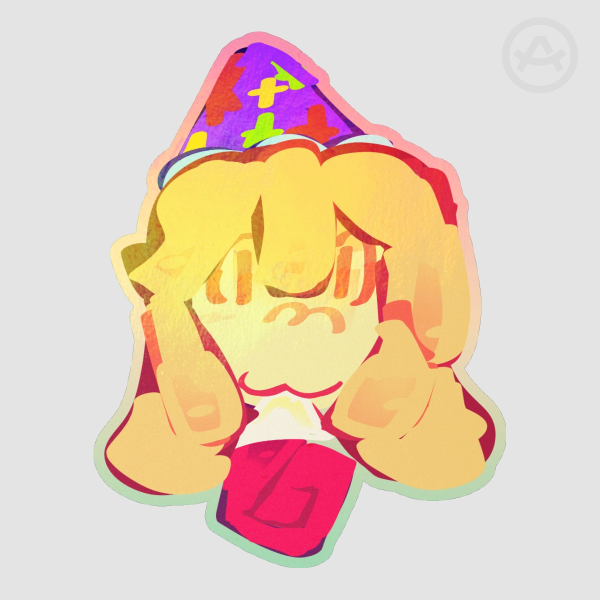 Party Noob Regretevator Colored Edge Die Cut Stickers