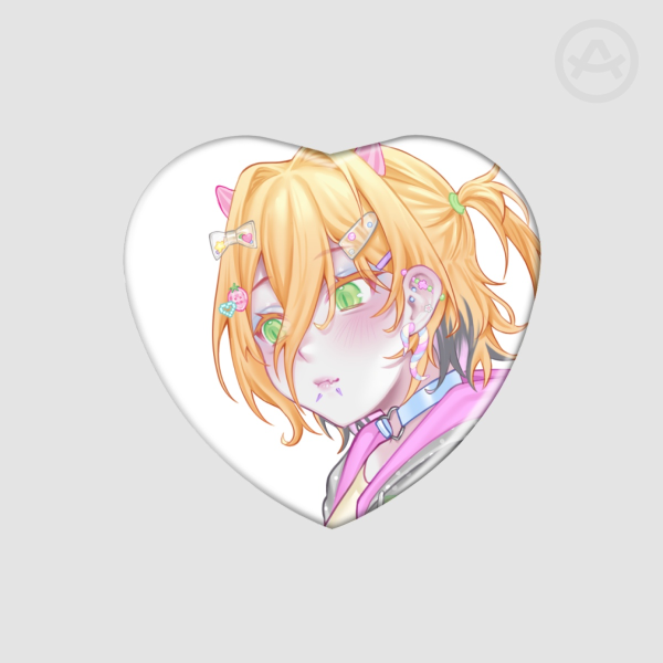 Sour candy Heart badge