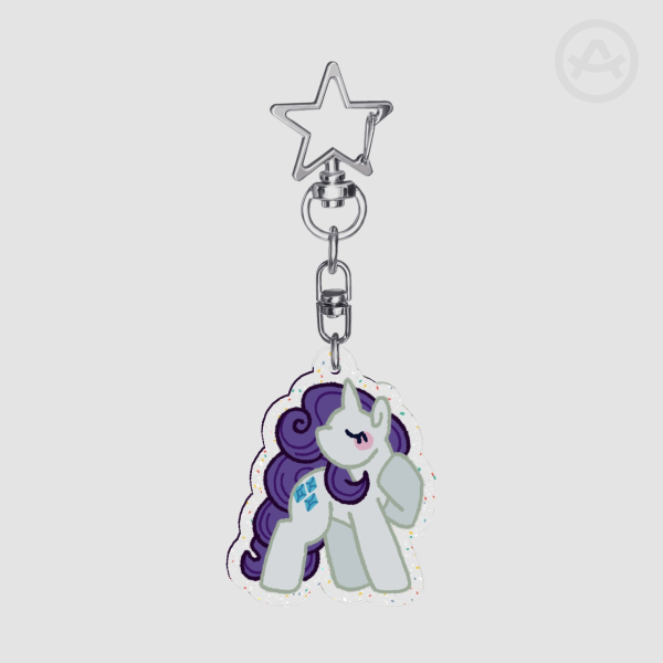 Pretty Pony Rarity Keychain