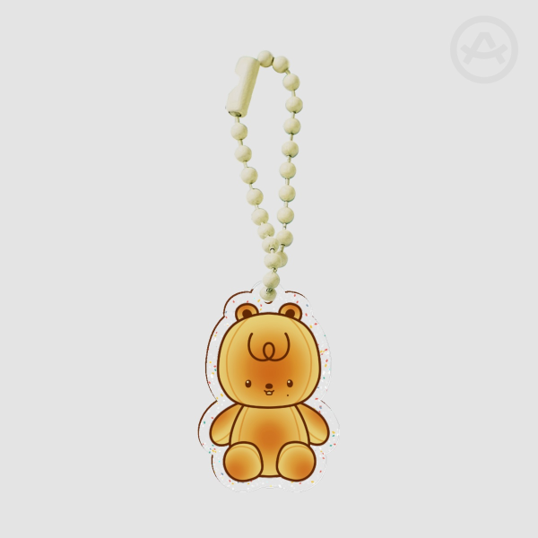 HAN Hanquokka Bread Glitter Acrylic Keychain