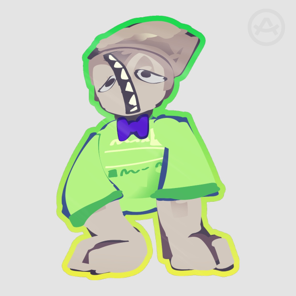 Spud Regretevator Colored Edge Die Cut Stickers