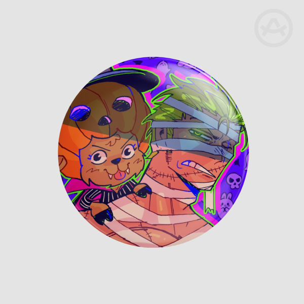 Zoro & Chopper - Halloween - One Piece Badges
