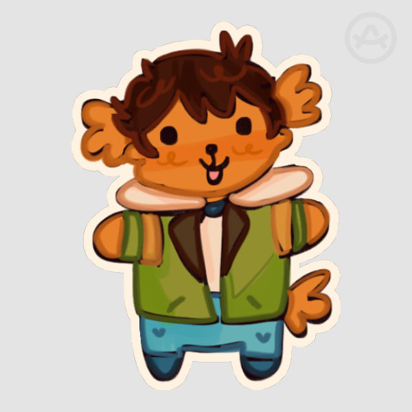Chibi Puppy Lance Sticker