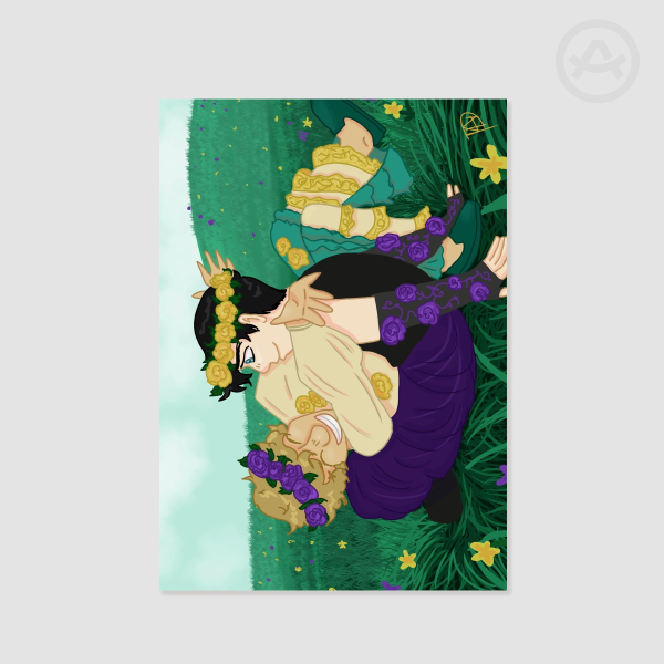 Flower Fields Print (5.83" x 8.27")