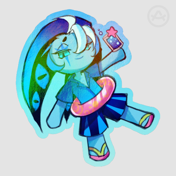 [ Collab ] Cookie Run Summer Fest - Shadow Milk Cookie Sticker