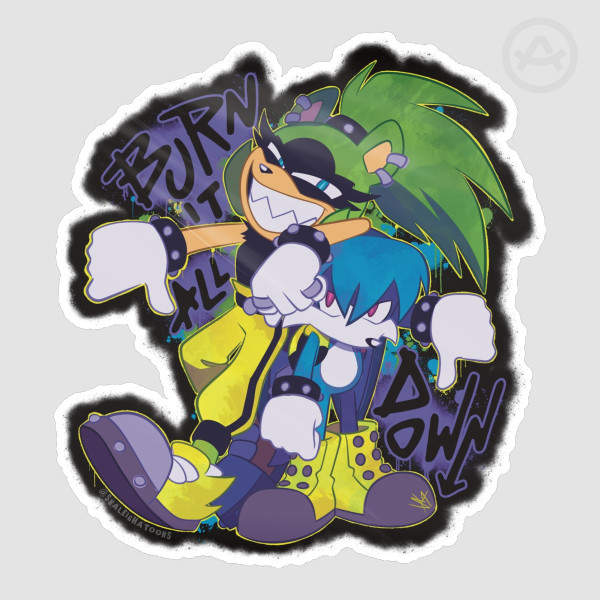 Surge & Kit Graffiti Sticker
