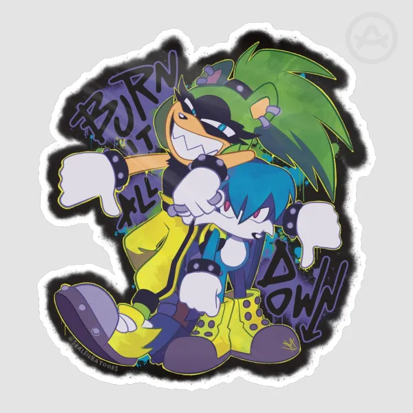 Surge & Kit Graffiti Sticker