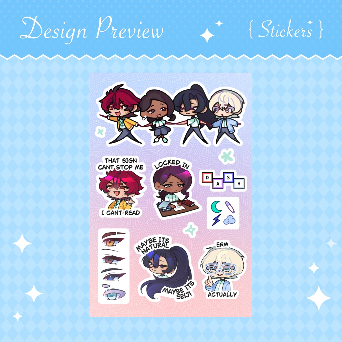 KESURU DASH gang sticker sheet