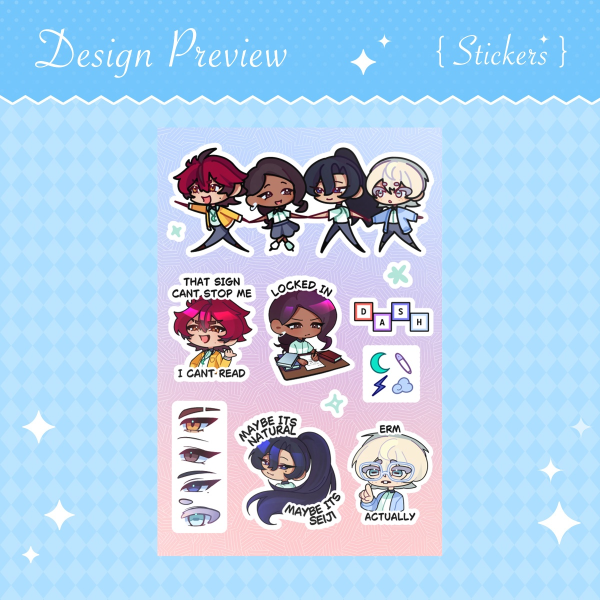 KESURU DASH gang sticker sheet