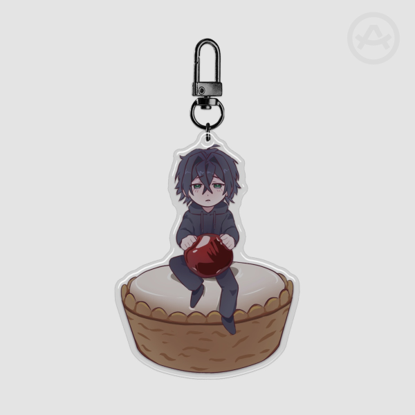 Kylar Bakewell Tart Epoxy Clear Acrylic Keychain