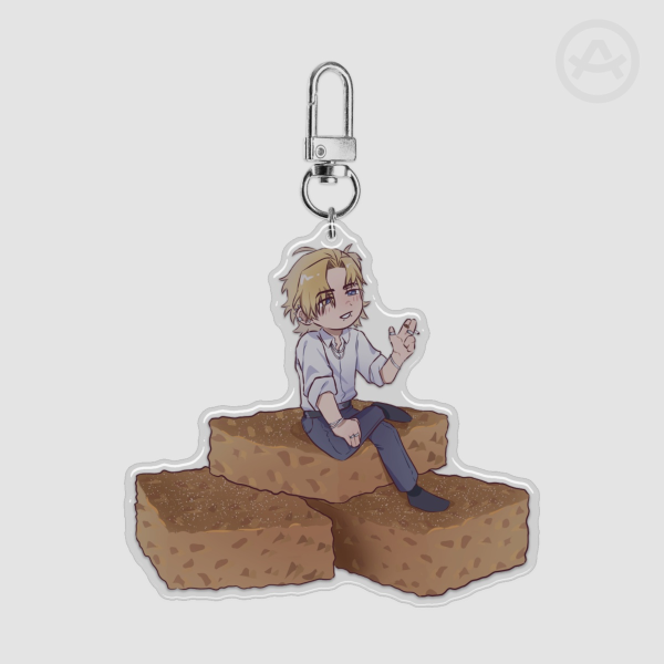Whitney Flapjack Epoxy Clear Acrylic Keychain