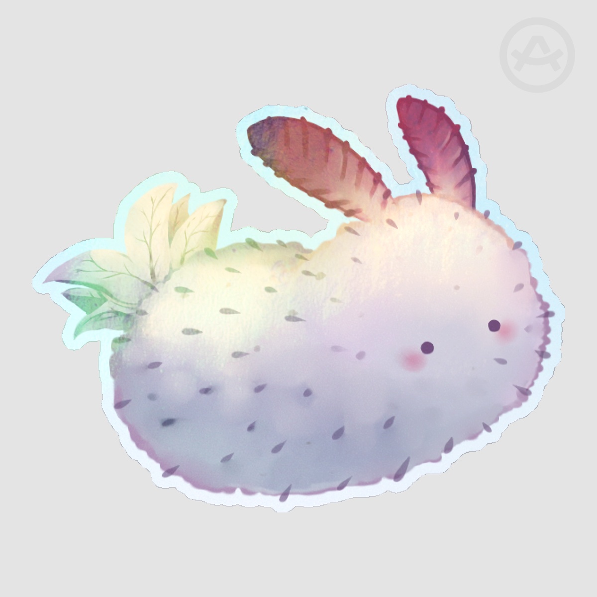 Sea Bunny with Eyes Holo Die Cut Stickers - Sea Creature Lovers Unite! Collab