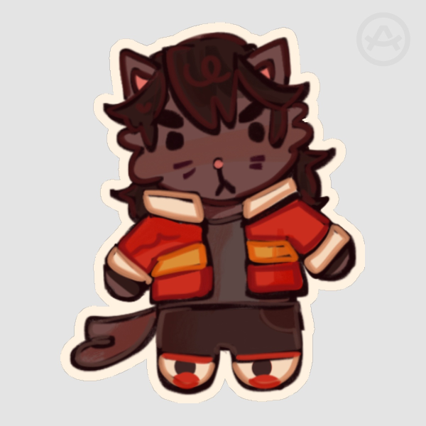 Chibi Kitty Keith Sticker
