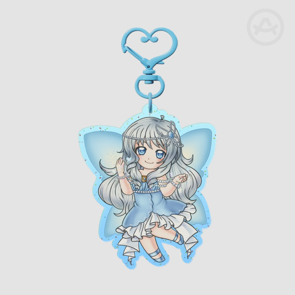 Silk Glitter Acrylic Keychains