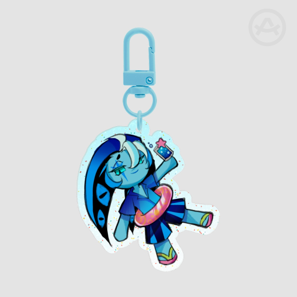[ Collab ] Cookie Run Summer Fest - Shadow Milk Cookie KeyChain