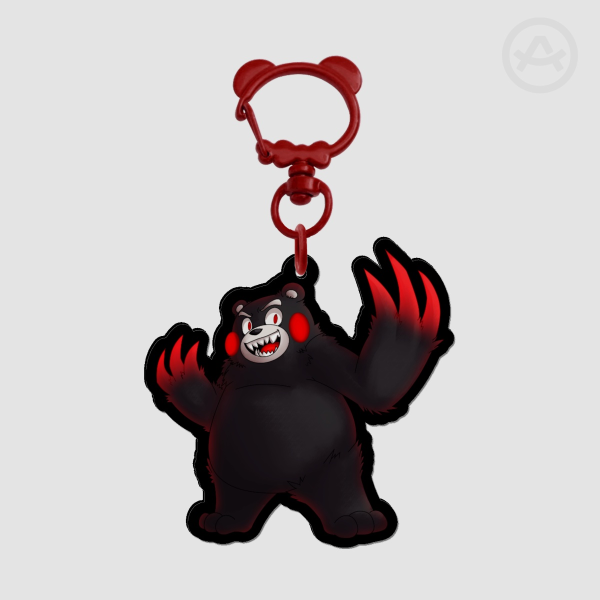 Acid Red Gloomy Kumamon Acrylic Keychain