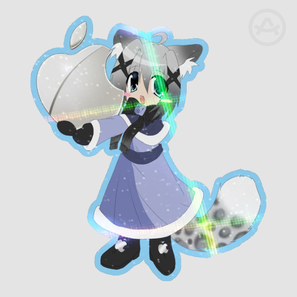 Os girl Mac snow leopard  Colored Edge Die Cut Sticker
