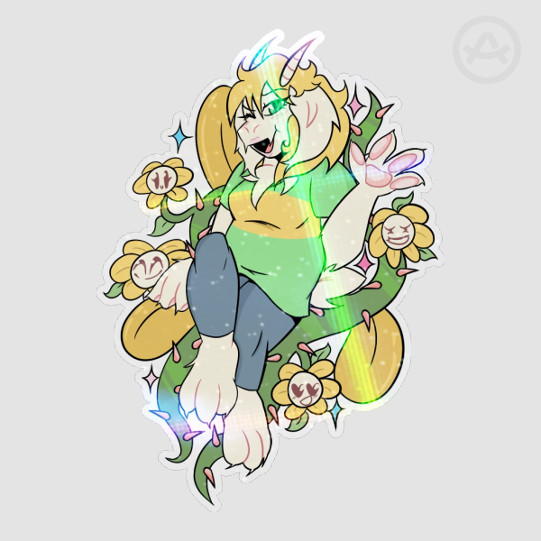 Trans Asriel Die Cut Sticker