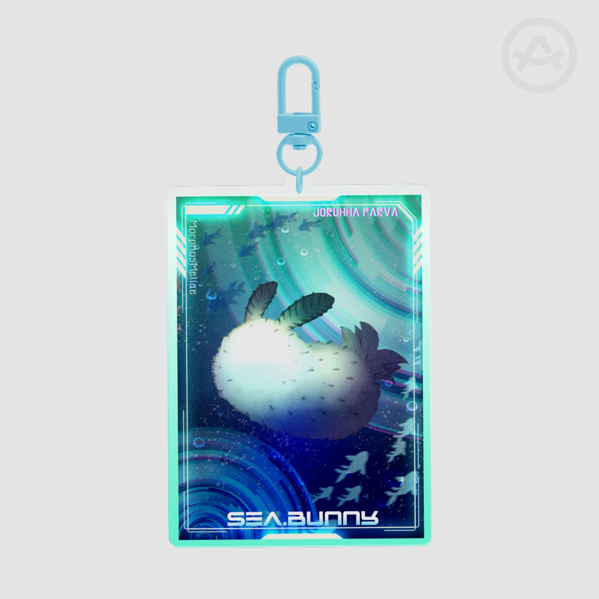 Sea Bunny Card Acrylic Keychains - Sea Creature Lovers Unite! Collab