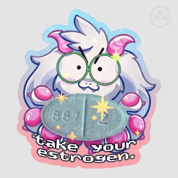 Ralsei - Take your estrogen - Sticker