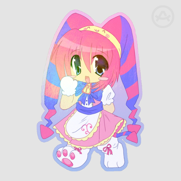 Ichika original character Colored Edge Die Cut Sticker