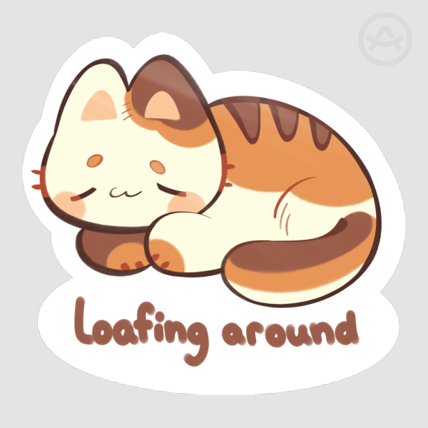 This sticker is loafing
