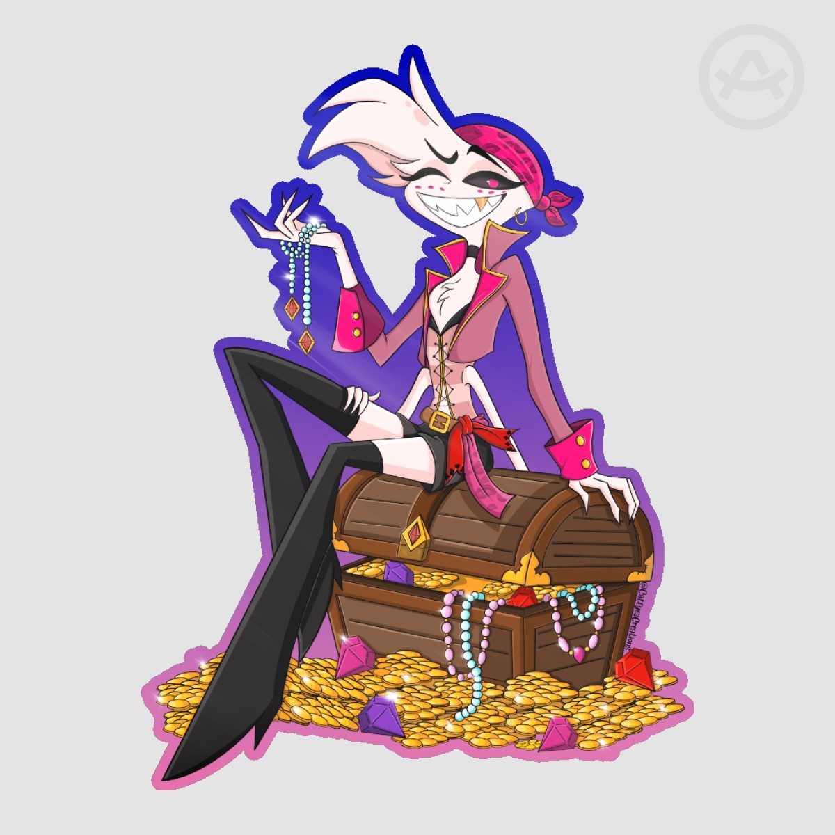 Pirate Angel Sticker