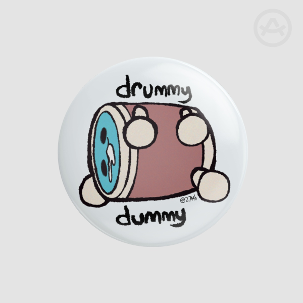 Katsu Drummy Dummy Round Badge