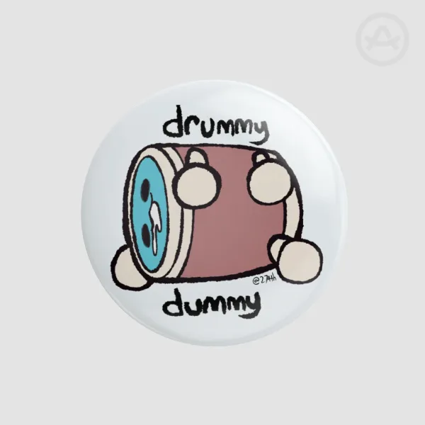 Katsu Drummy Dummy Round Badge