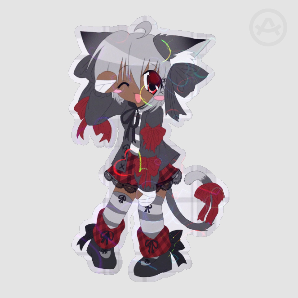Lucy Original character  Colored Edge Die Cut Sticker