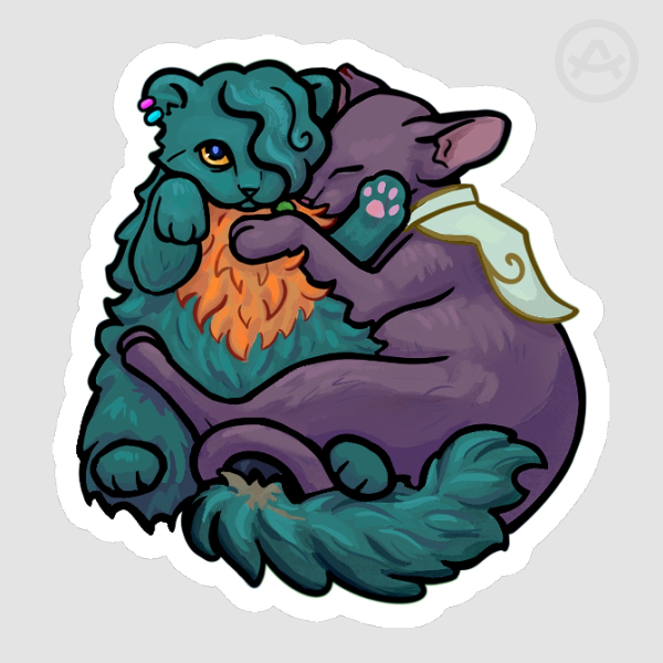 Cute Jhinhwei Cat Sticker (2")