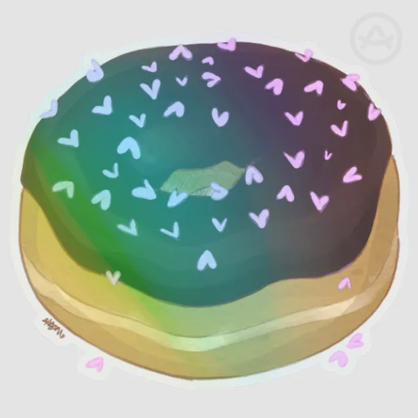 Chocolate Frosted sticker rainbow