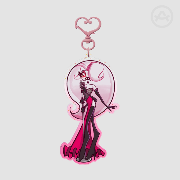 Drag Angel Glitter Acrylic Keychain