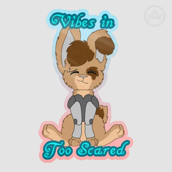 Scared vibes sticker