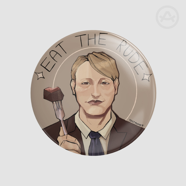 NBC Hannibal Lecter Button Pin