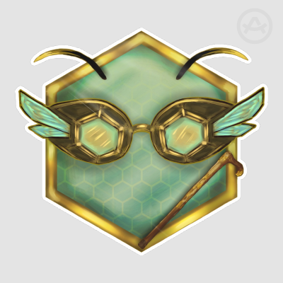 Lady bee's dnd token Sticker